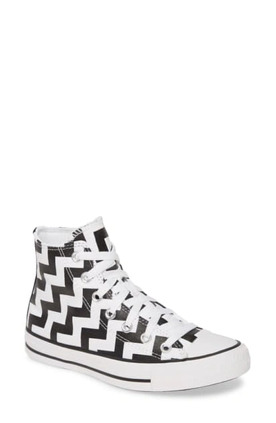 Converse Chuck Taylor All Star Glam High Top Sneaker In White/ Black/ White