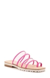 Botkier Maje Strappy Toe Loop Sandal In Neon Pink Leather