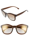 Versace Medusa 57mm Square Sunglasses - Brown/ Gold