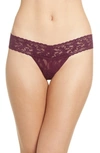 Hanky Panky Low Rise Thong In Dark Dahlia