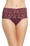 Hanky Panky Retro High Waist Thong In Dark Dahlia