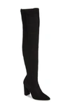 Steve Madden 60mm Over-the-knee Faux Suede Boots In Black