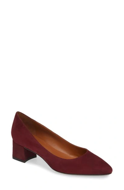 Aquatalia Pasha Pump In Wine Suede