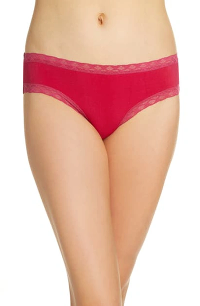 Natori Bliss Cotton Girl Briefs In Vintage Rose