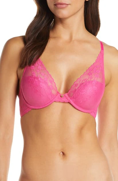 Natori Cherry Blossom Convertible Underwire Bra In Juicy Raspberry