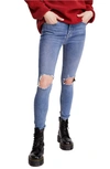 FREE PEOPLE RIPPED HIGH WAIST SKINNY JEANS,OB990393