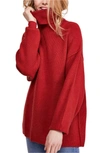 Free People Softly Structured Knit Tunic In Red