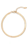 Argento Vivo Herringbone Chain Bracelet In Gold