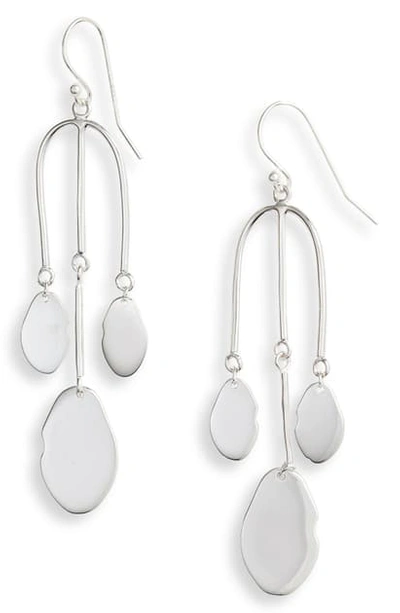 Argento Vivo Mirror Charm Drop Earrings In Silver