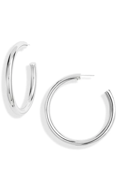 Argento Vivo Large Chunky Hoop Earrings In Silver