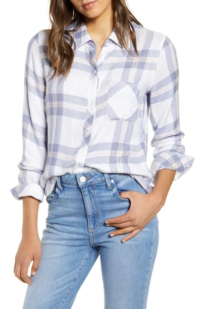 Rails Hunter Plaid Shirt In White Slate Rose