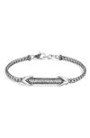 John Hardy Asli Classic Chain Pave Station Bracelet In White Diamond