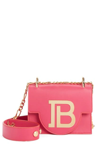 Balmain Bbag 18 Leather Shoulder Bag - Pink In Fuchsia