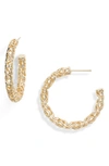 KENDRA SCOTT MAGGIE MEDIUM HOOP EARRINGS,E1414GLD