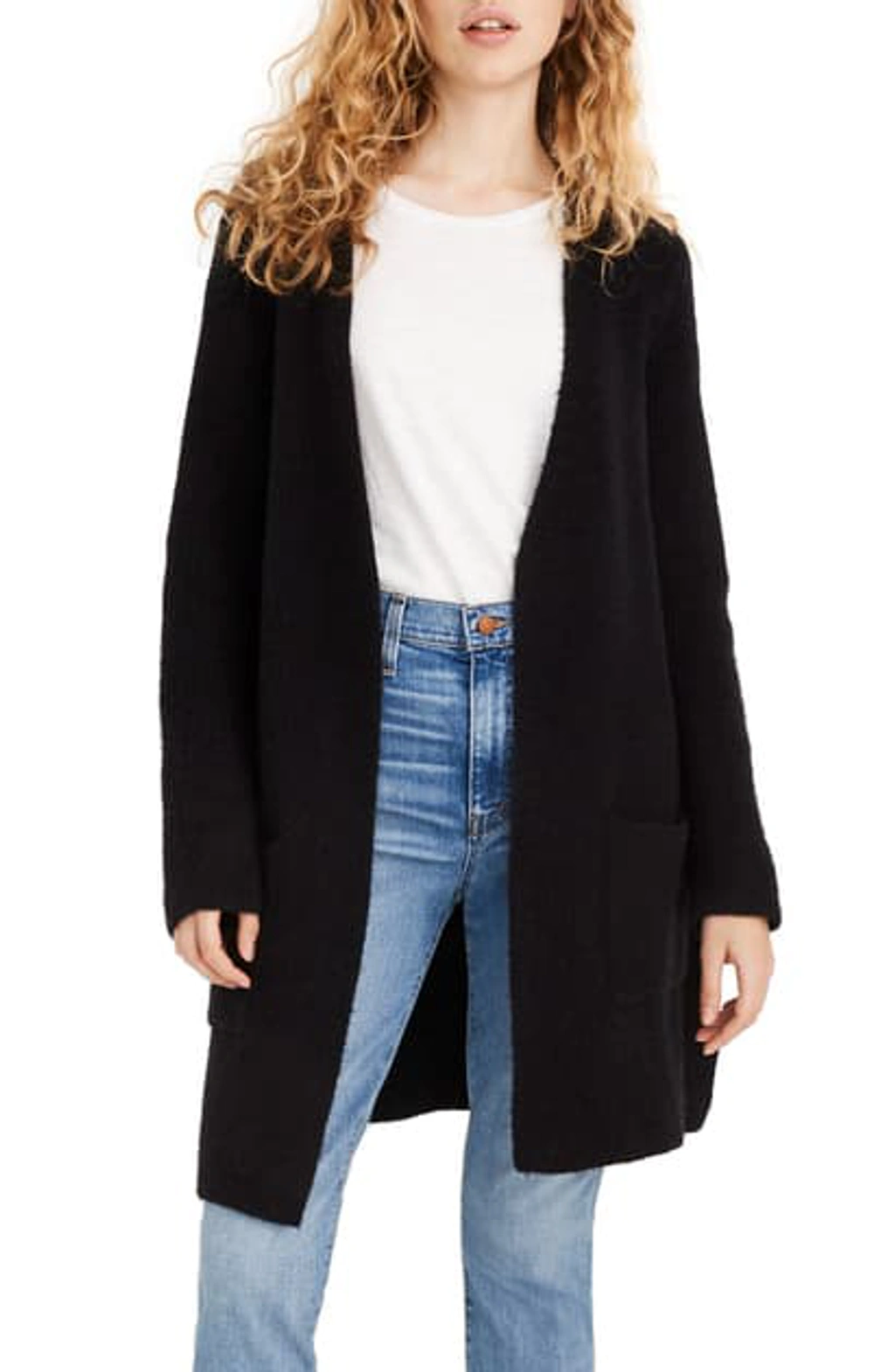 Madewell Backstage Cardigan Sweater In True Black ModeSens