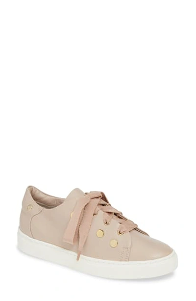 Agl Attilio Giusti Leombruni Stud Sneaker In Sand Leather