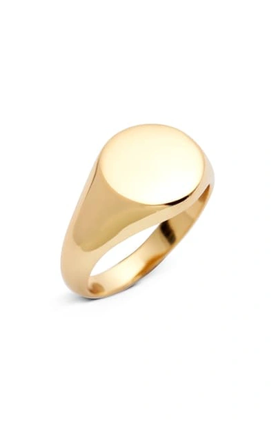Argento Vivo Signet Ring In Gold