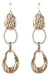 ALEXIS BITTAR HAMMERED DROP EARRINGS,AB92E028
