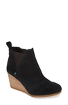 Toms Kelsey Bootie In Black Perforated Suede