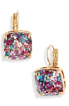 KATE SPADE SMALL SQUARE LEVER BACK EARRINGS,WBRUD772