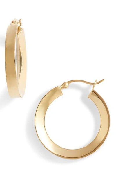 Argento Vivo Concave Hoop Earrings In Gold