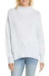 Allude Mock Neck Cashmere Sweater In Grey