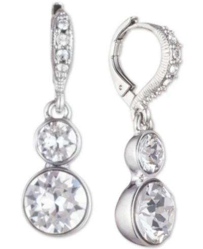 Givenchy Crystal Drop Earrings In Silver