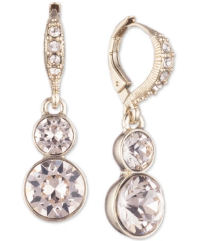 Givenchy Crystal Drop Earrings In Gold