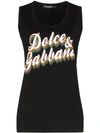 DOLCE & GABBANA LOGO PRINT VEST TOP