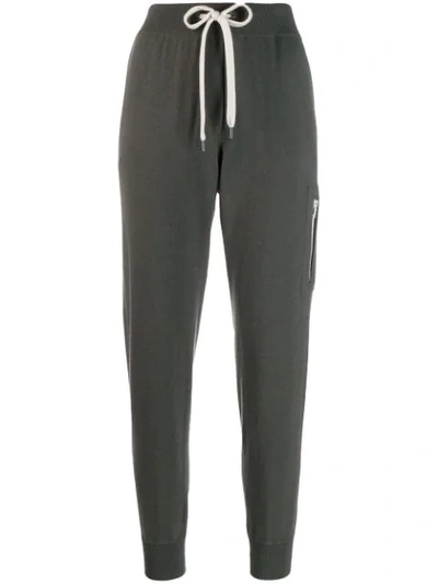 Brunello Cucinelli Knitted Track Trousers In Grey