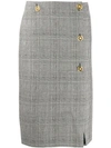 VERSACE CHECKED PENCIL SKIRT