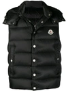 MONCLER LEGERE LOGO PATCH QUILTED GILET