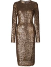 MICHAEL KORS SEQUINNED MIDI DRESS