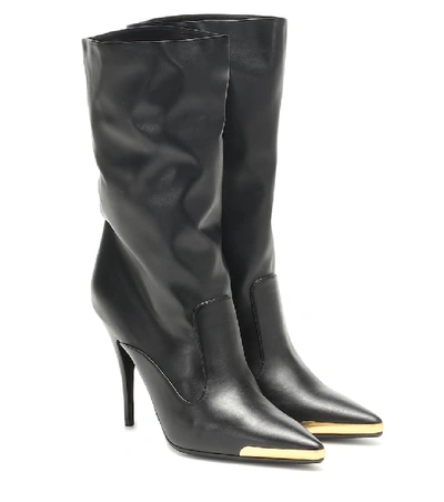 Stella Mccartney Faux Leather Ankle Boots In Black