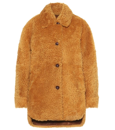 Isabel Marant Reversible Chubby Lamb-fur Coat In Yellow