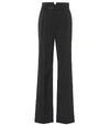 RED VALENTINO HIGH-RISE WIDE-LEG WOOL-BLEND PANTS,P00409793