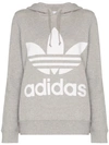 Adidas Originals Adidas Trefoil Logo Hoodie In Grey
