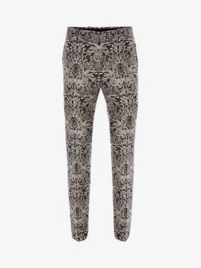 Alexander Mcqueen Sarabande Lace Trousers In Black/ivory