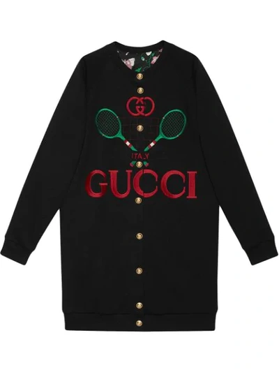 Gucci 双面超大款套头衫式开衫 - 黑色 In Black