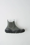 ACNE STUDIOS Leather ankle boots Green/black