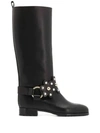 RED VALENTINO FLOWER PUZZLE BOOTS