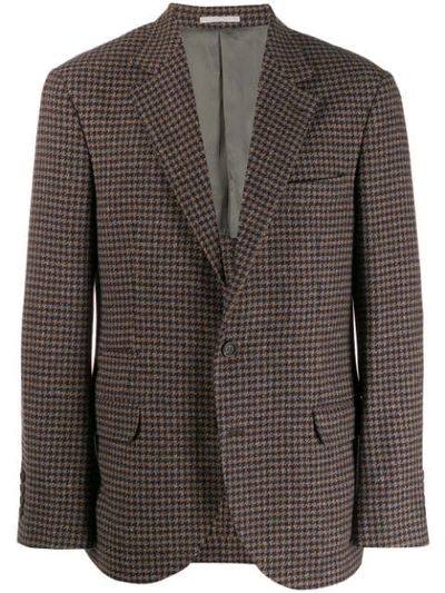 Brunello Cucinelli Checked Pattern Blazer - 棕色 In Brown