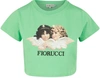 FIORUCCI Vintage Angels cropped t-shirt,WMCTVANGCJITA ITALIAN GREEN