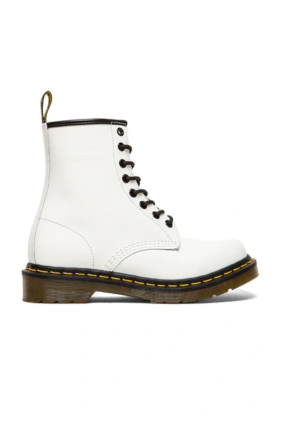 Dr. Martens Unisex 1460 Smooth 8 Eye Boots In White Smooth