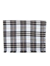 BURBERRY BLUE CHECK VINTAGE WOOL & SILK SCARF,11007913