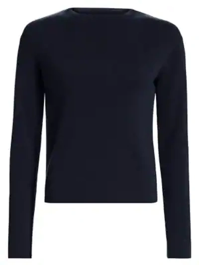 Loro Piana Women's Barchetta Baby Cashmere Sweater In Dark Blue