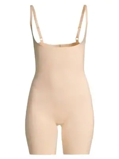 Wacoal Beyond Naked Open-bust Tummy & Thigh Shaper In Sand