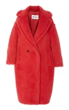 Max Mara Teddy Bear Icon Alpaca-blend Coat In Red