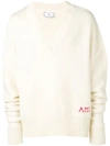 AMI ALEXANDRE MATTIUSSI AMI EMBROIDERY OVERSIZE SWEATER,H19K10000713816761