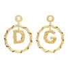 DOLCE & GABBANA DOLCE AND GABBANA GOLD DG PEARL HOOP EARRINGS